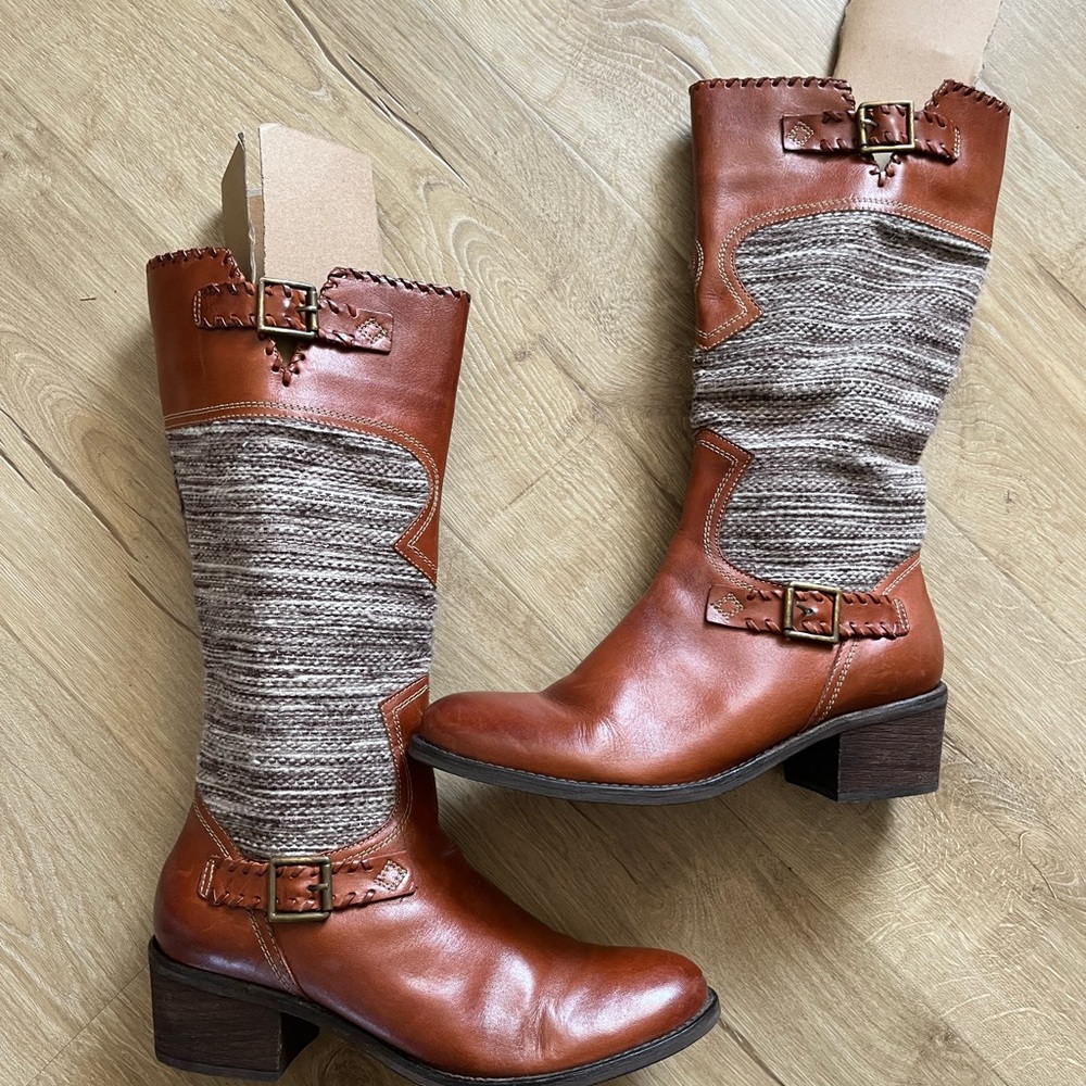 Fortress of Inca Brown/ Woven Leather Women's Boots